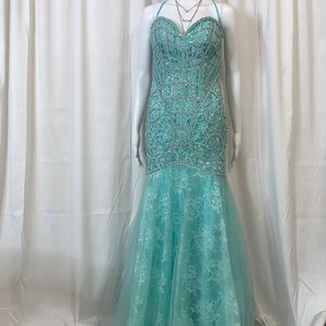 MINT PROM DRESS